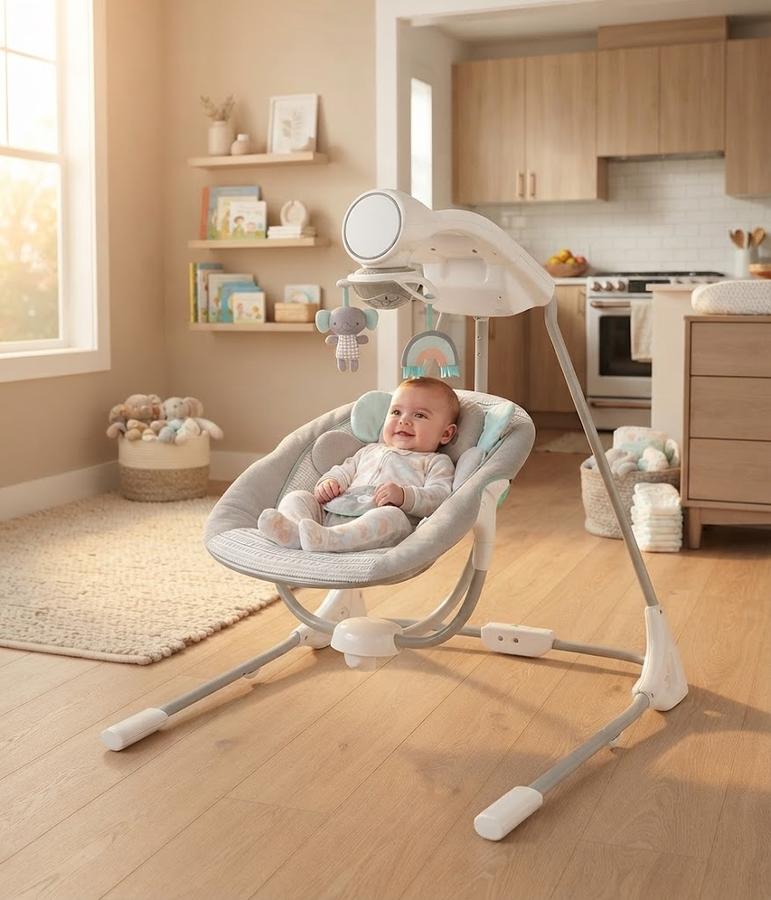 Ingenuity InLighten 5-Speed Baby Swing for Infant